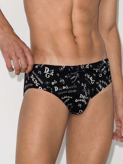 Dolce & Gabbana letter-print swim trunks outlook