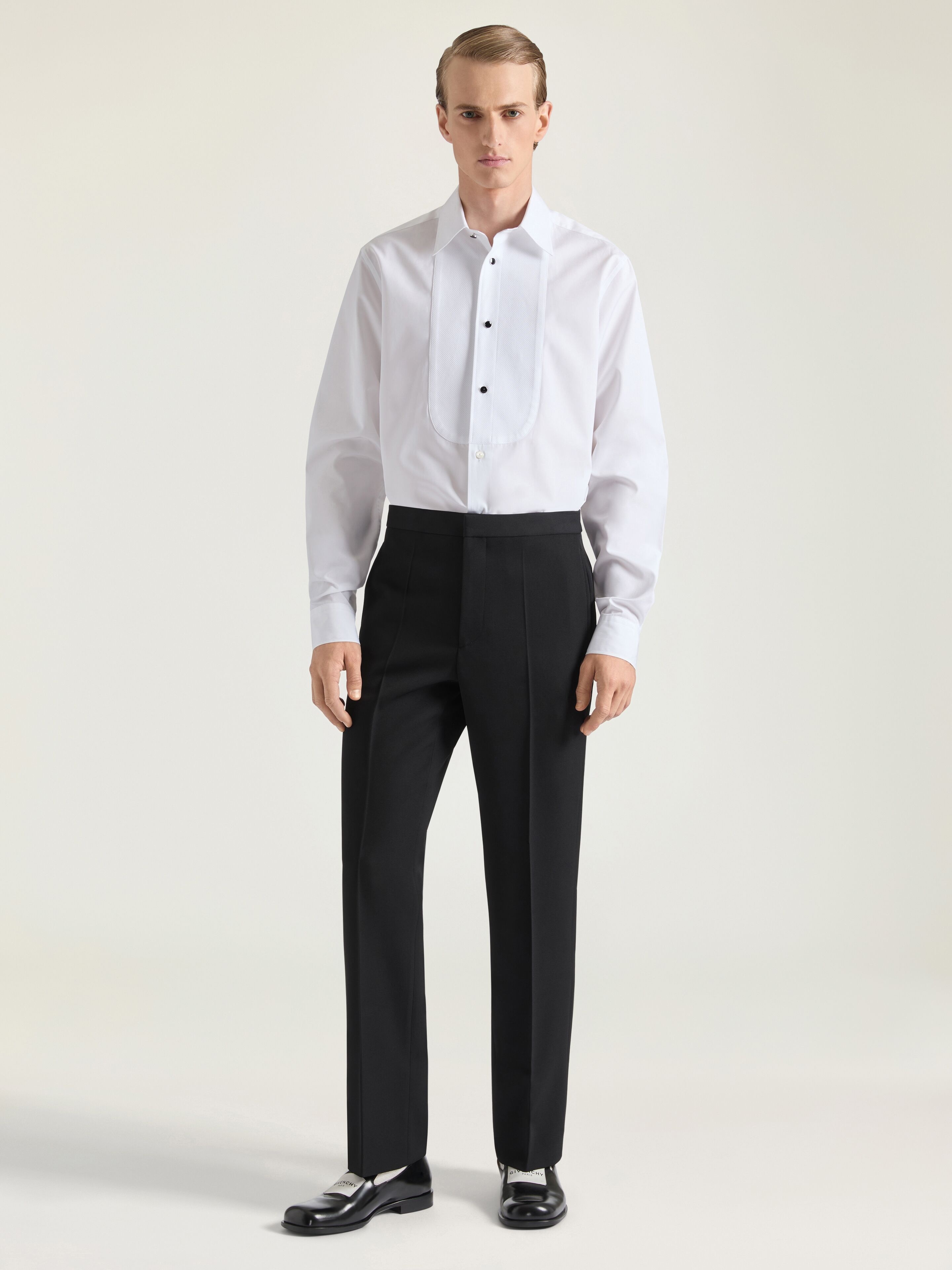SHIRT IN POPLIN WITH PLASTRON - 2