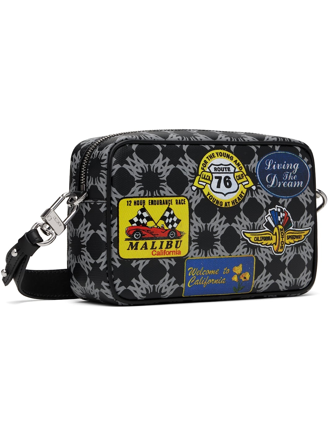 Black & Gray Station Patch Camera Case Bag - 3