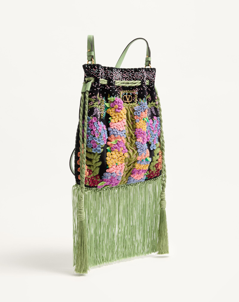 VALENTINO GARAVANI NELLCÔTE ALICE EMBROIDERED BAG WITH FRINGES 3