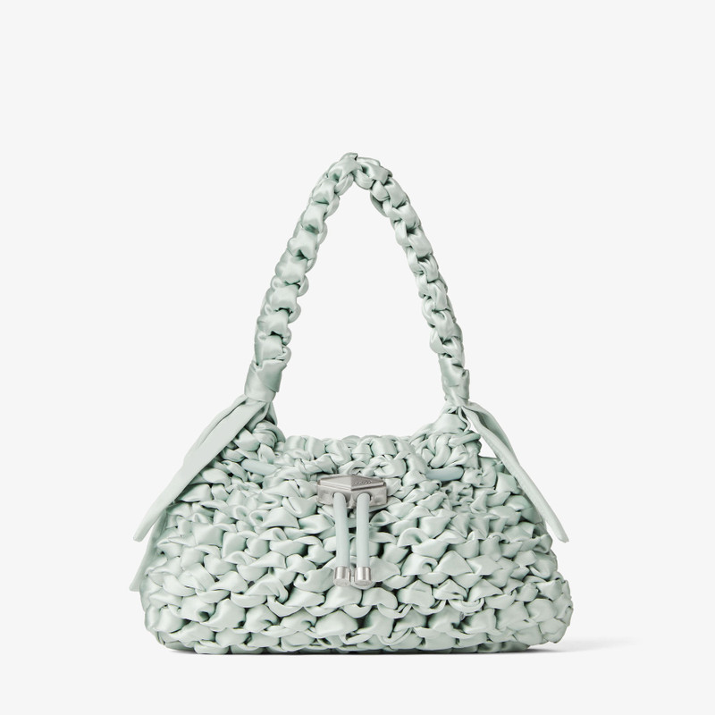 Cinch S Light Verde Woven Satin Shoulder Bag 1