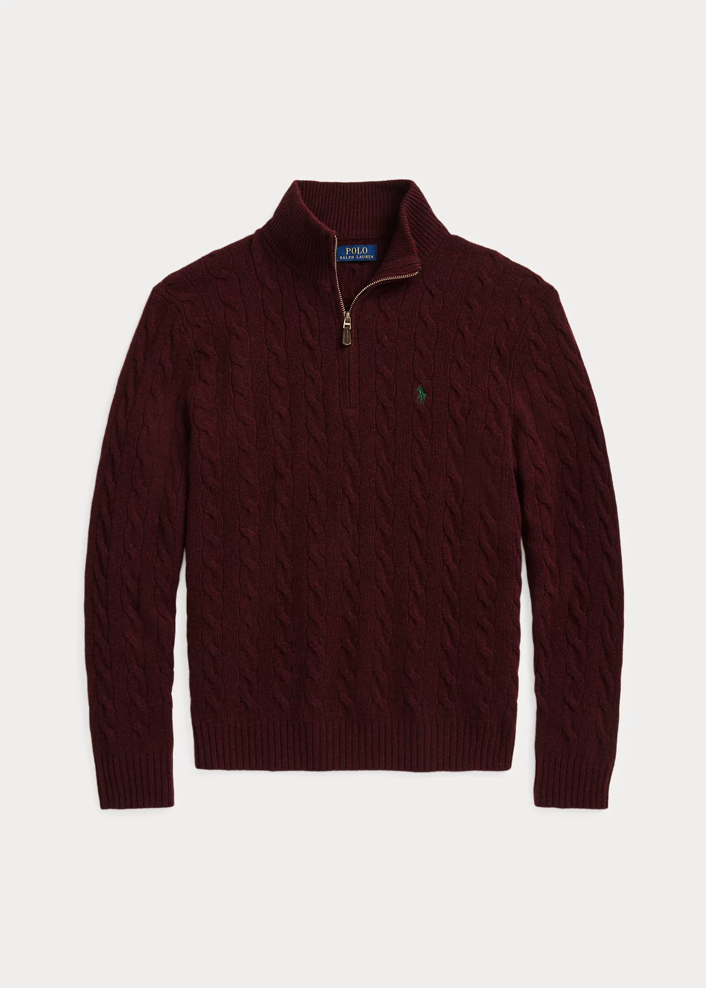 Cable-Knit Quarter-Zip Sweater - 1