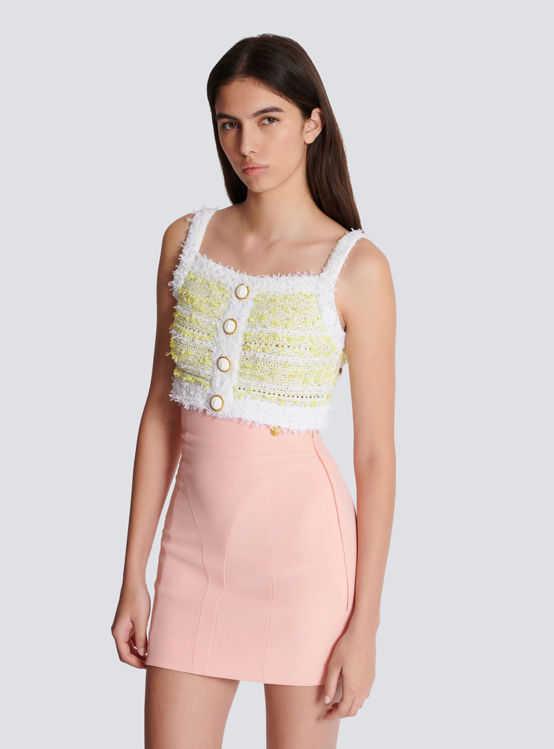 Strappy tweed top 6
