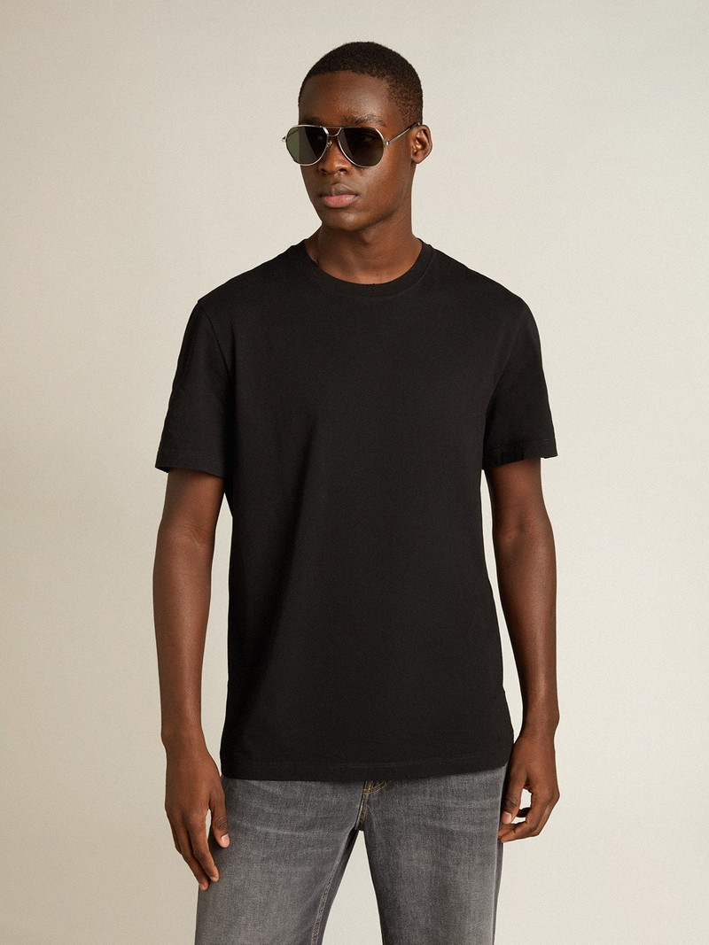 Golden Goose Golden Collection distressed T-shirt in vintage black outlook