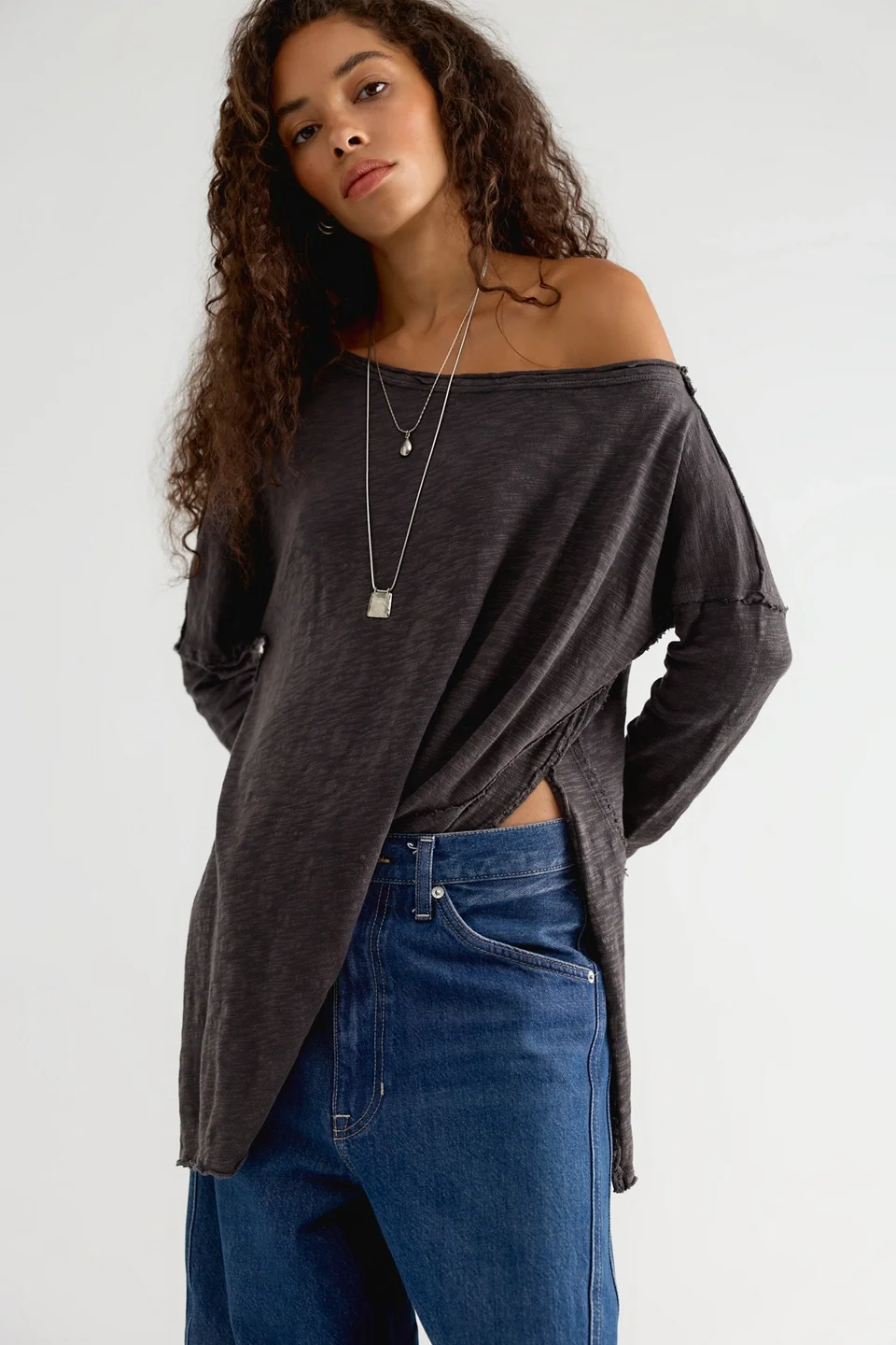 We The Free Nyla Off-The-Shoulder Long Sleeve Tee - 1