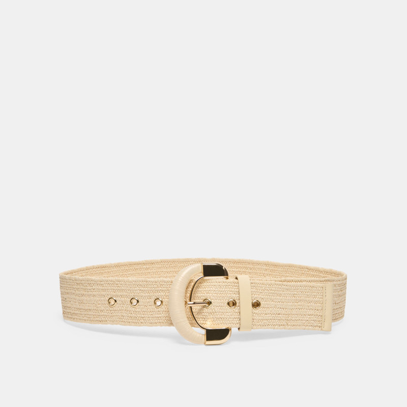RAFFIA OVERSIZED BUCKLE BELT NATURAL 1