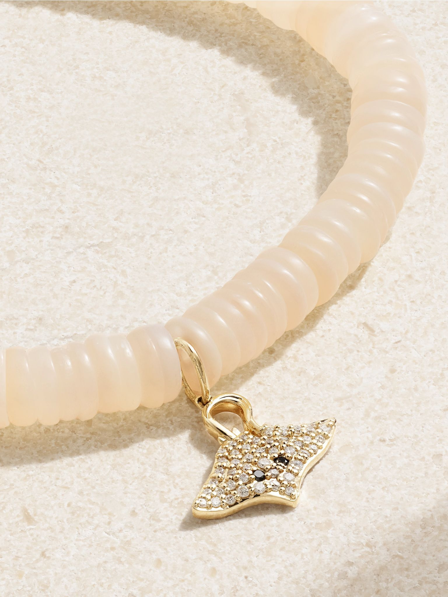 Stingray 14-karat gold, diamond and mother-of-pearl bracelet Gold - 4