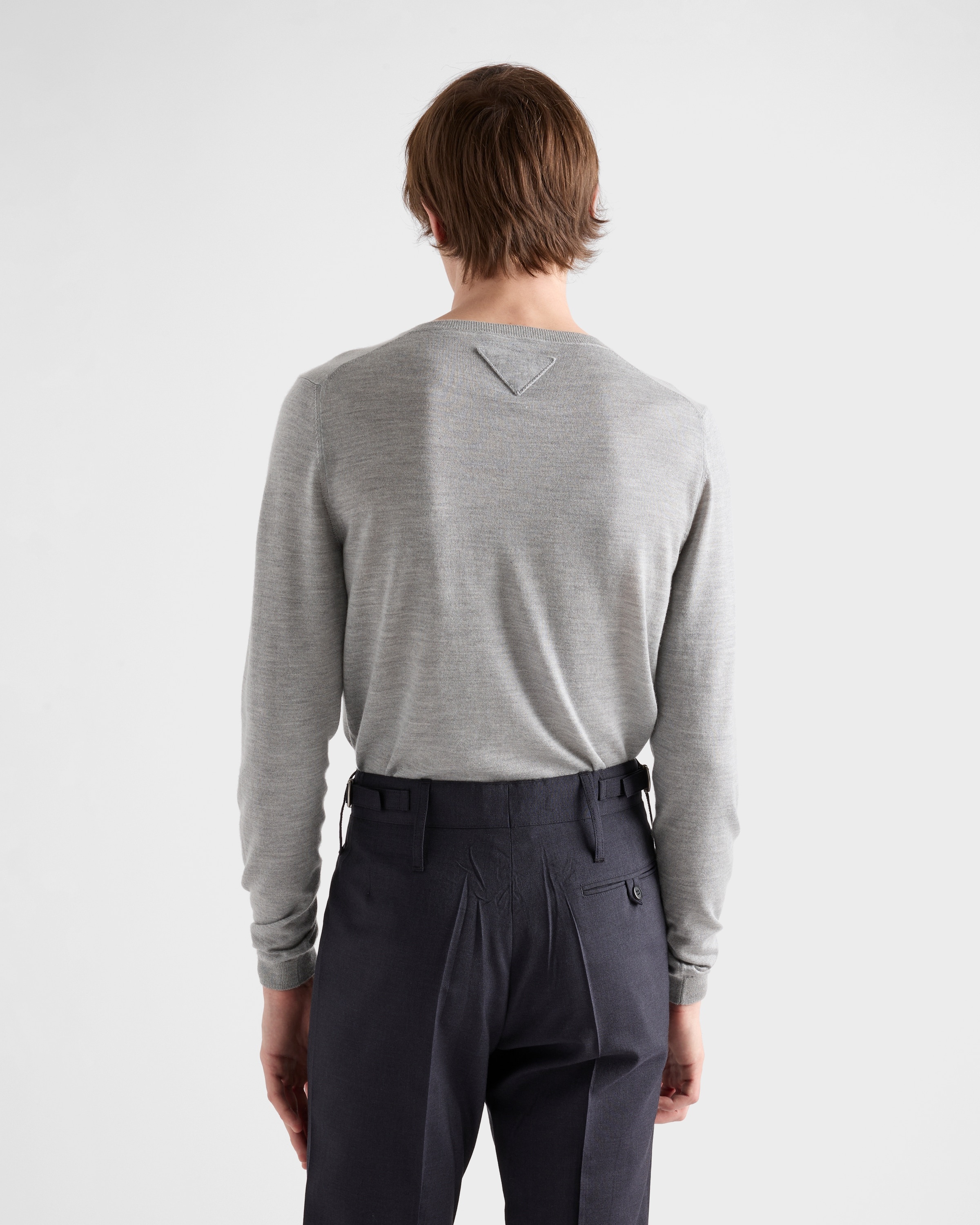 Long-sleeved cashmere and silk sweater - 5