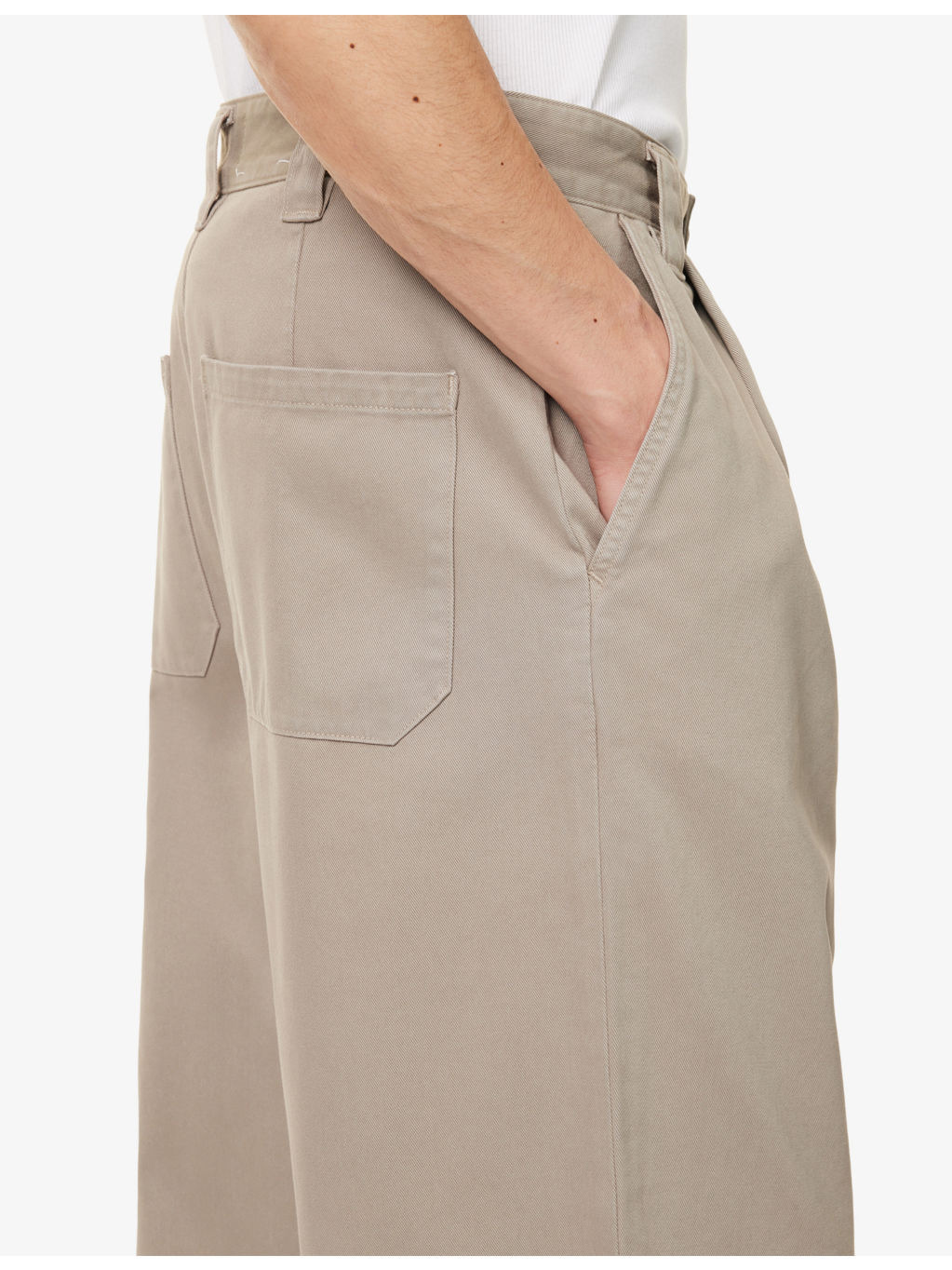 Gaius Pleated Cotton-Chino Trousers - 5