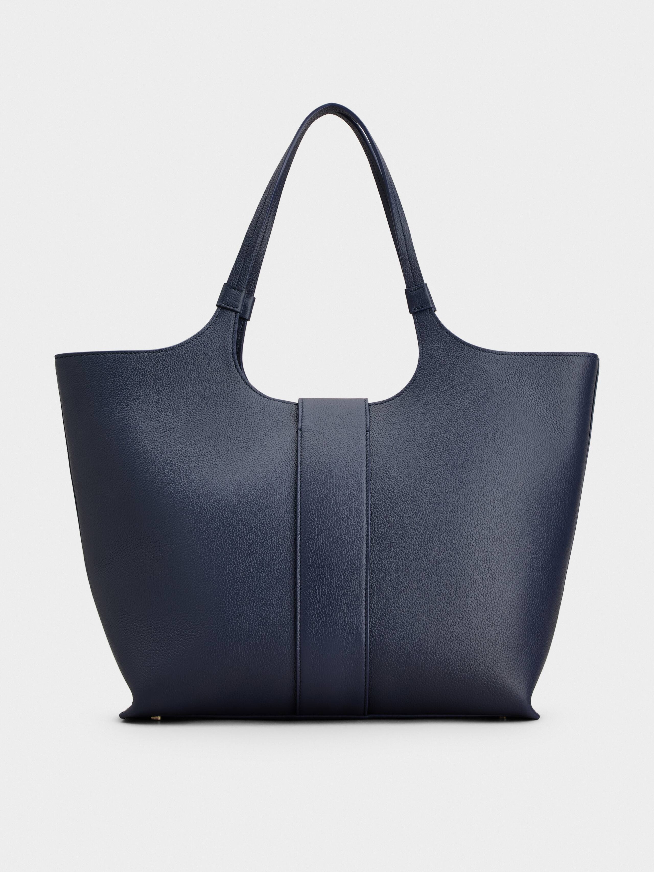 Viv' Choc Medium Shopping Bag in leather - 4