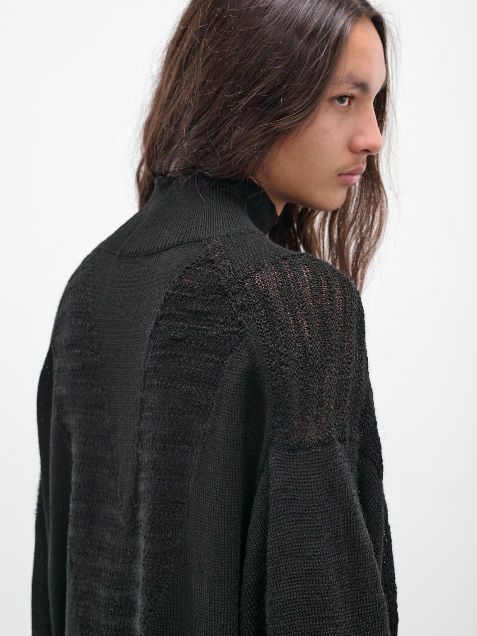 Black Knit Oversized High Neck - 4