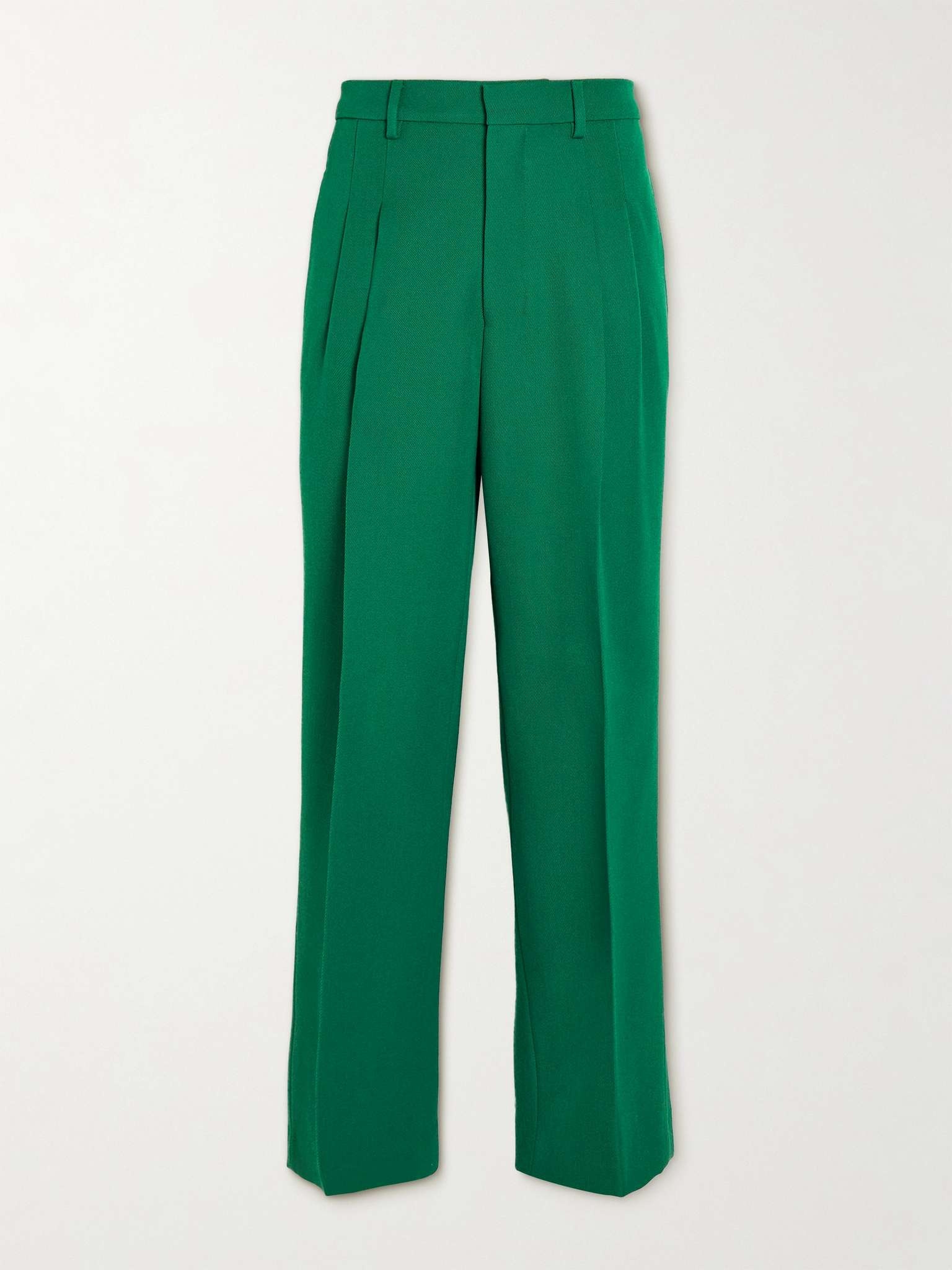 Wide-Leg Pleated Wool-Gabardine Trousers - 6