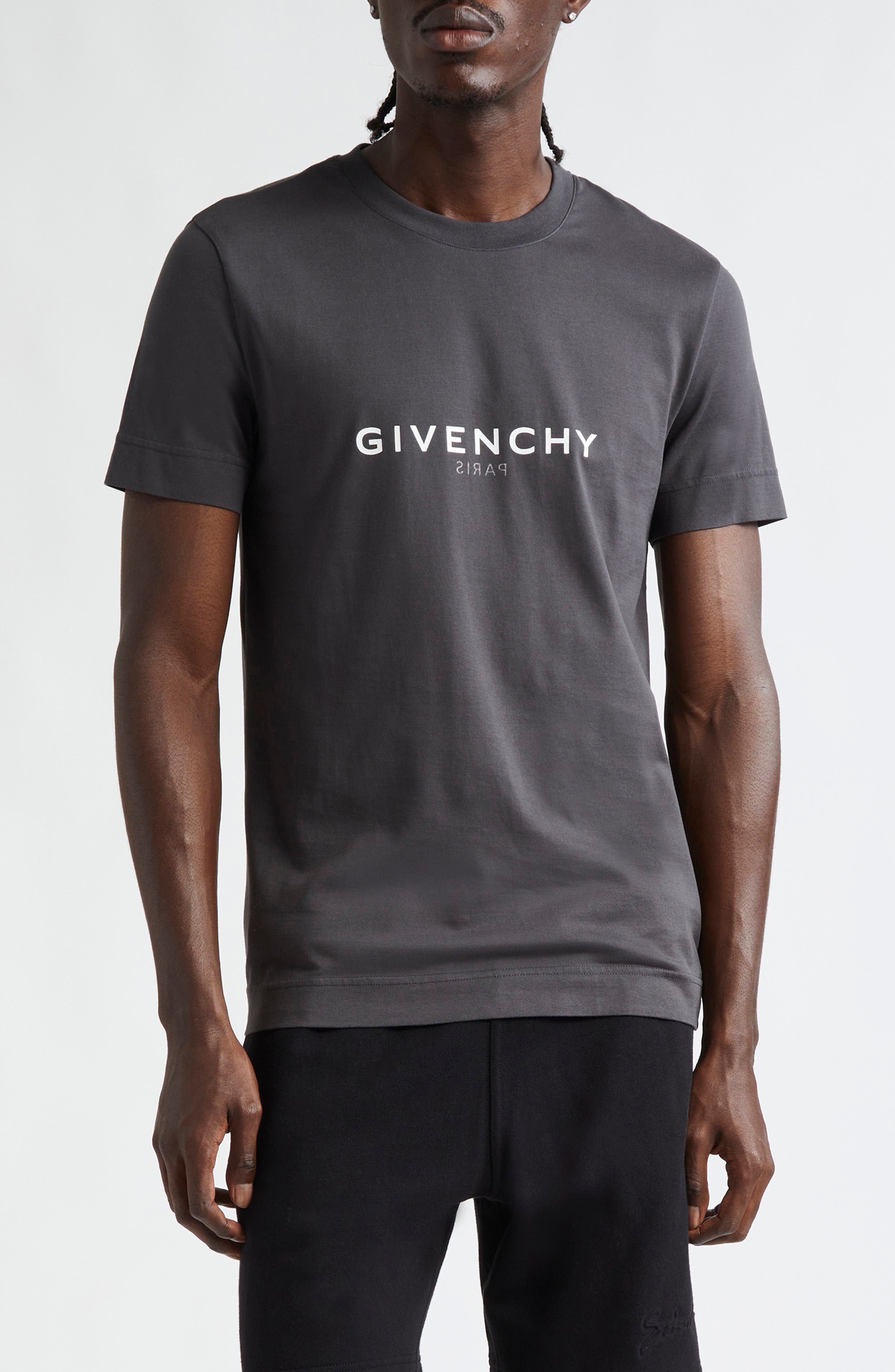 Givenchy Slim Fit Logo T-Shirt in Charcoal at Nordstrom - 1