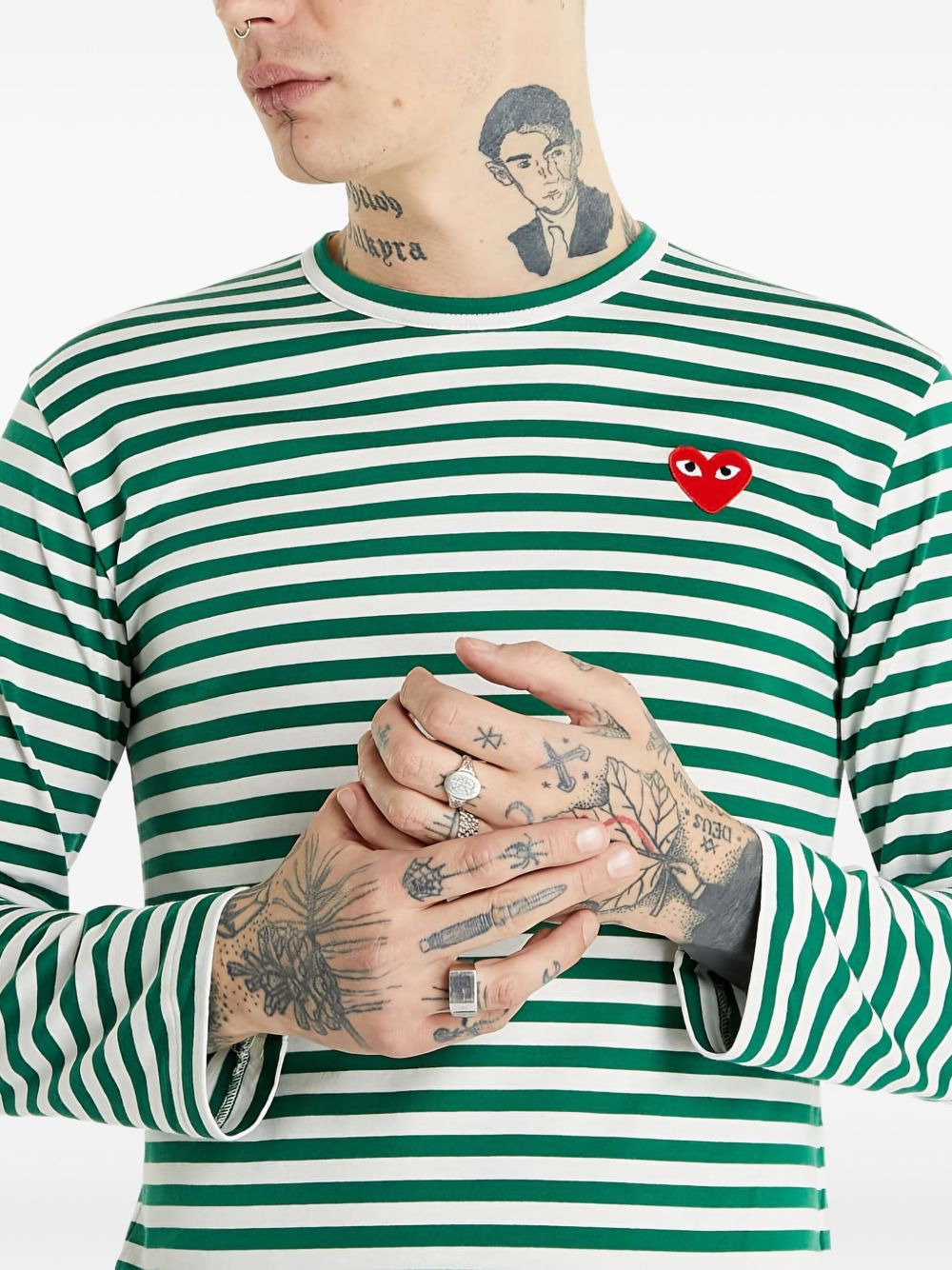 logo-patch cotton T-shirt - 6