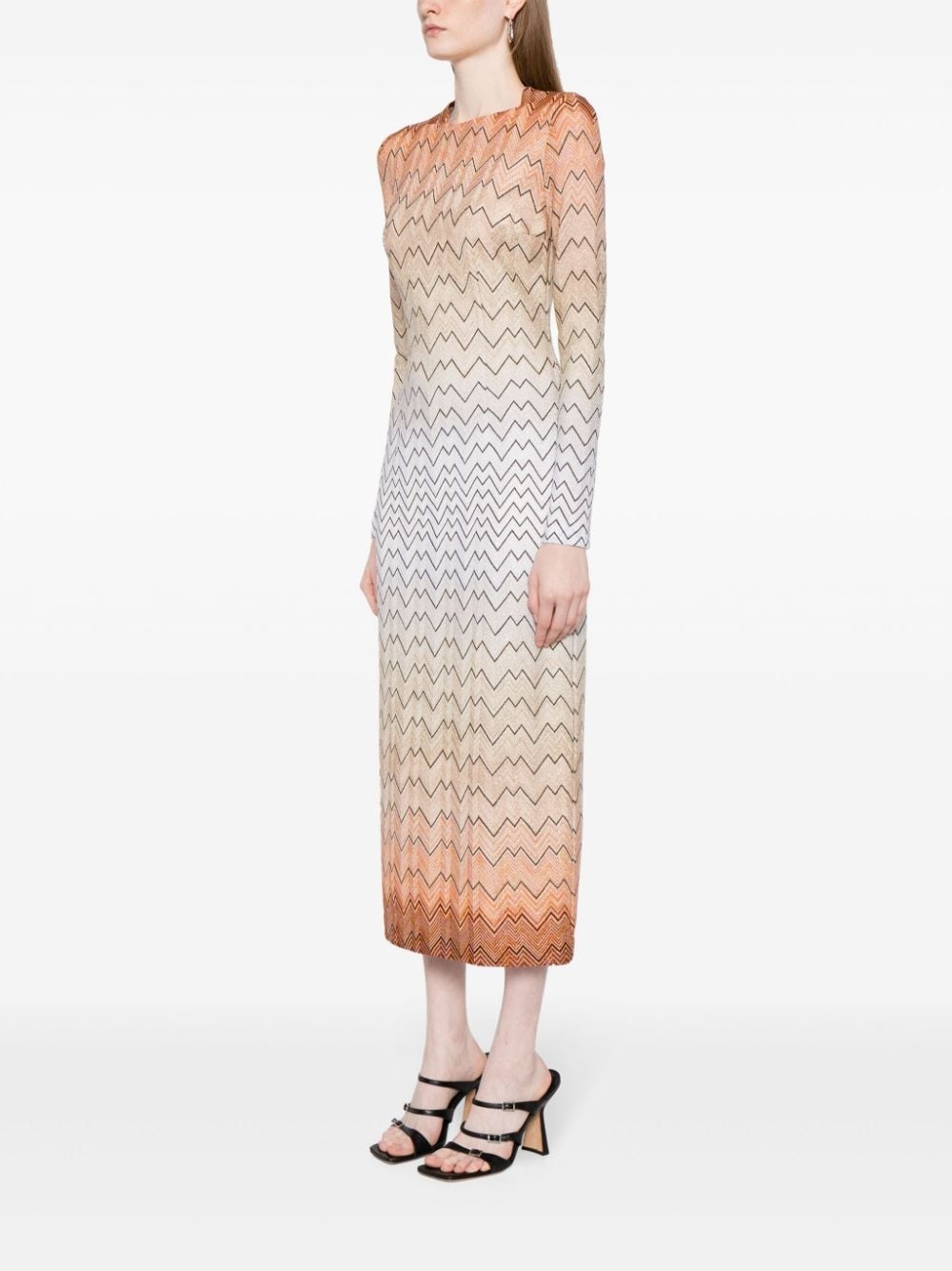 zigzag midi dress - 3