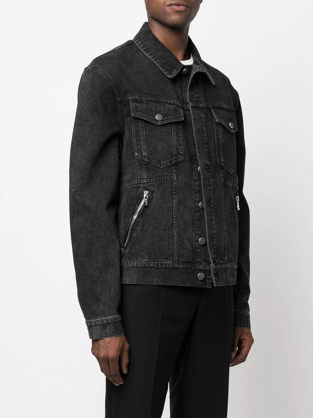 zip-pocket denim jacket - 3