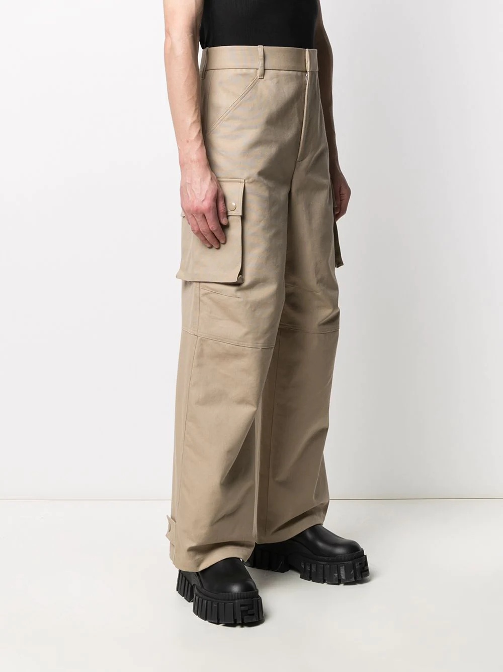 flap-pocket trousers - 3