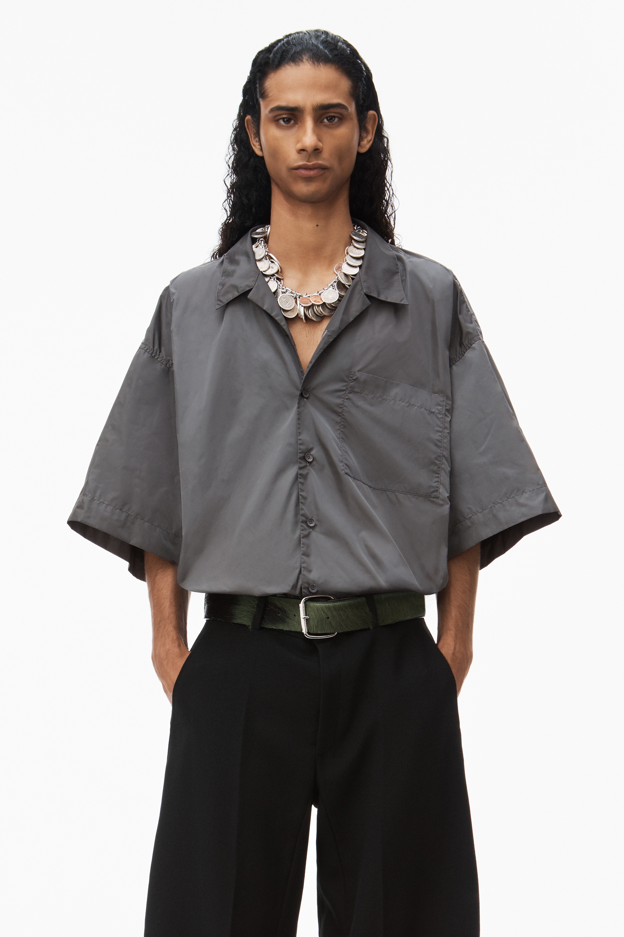 camp shirt in crisp nylon - 2