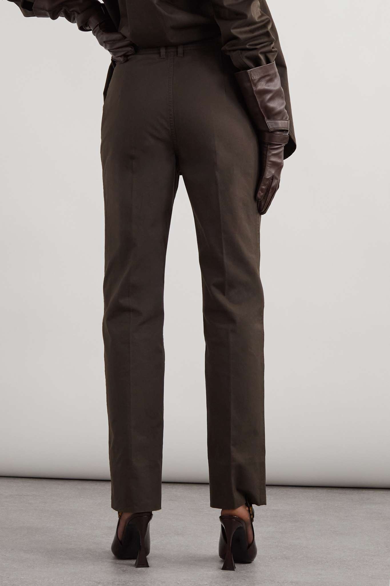Cotton-twill straight-leg pants - 3