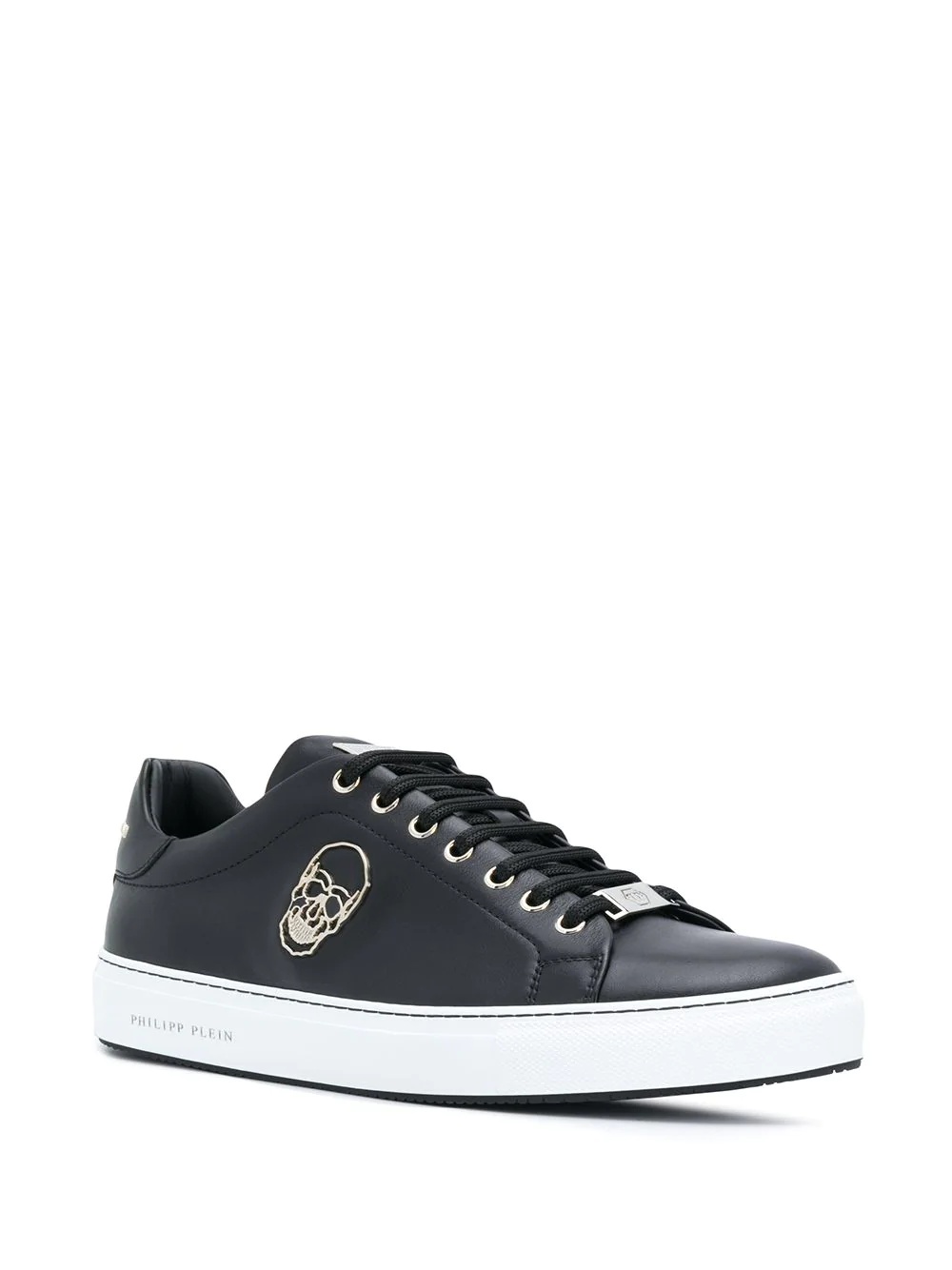 skull plaque low-top sneakers - 2