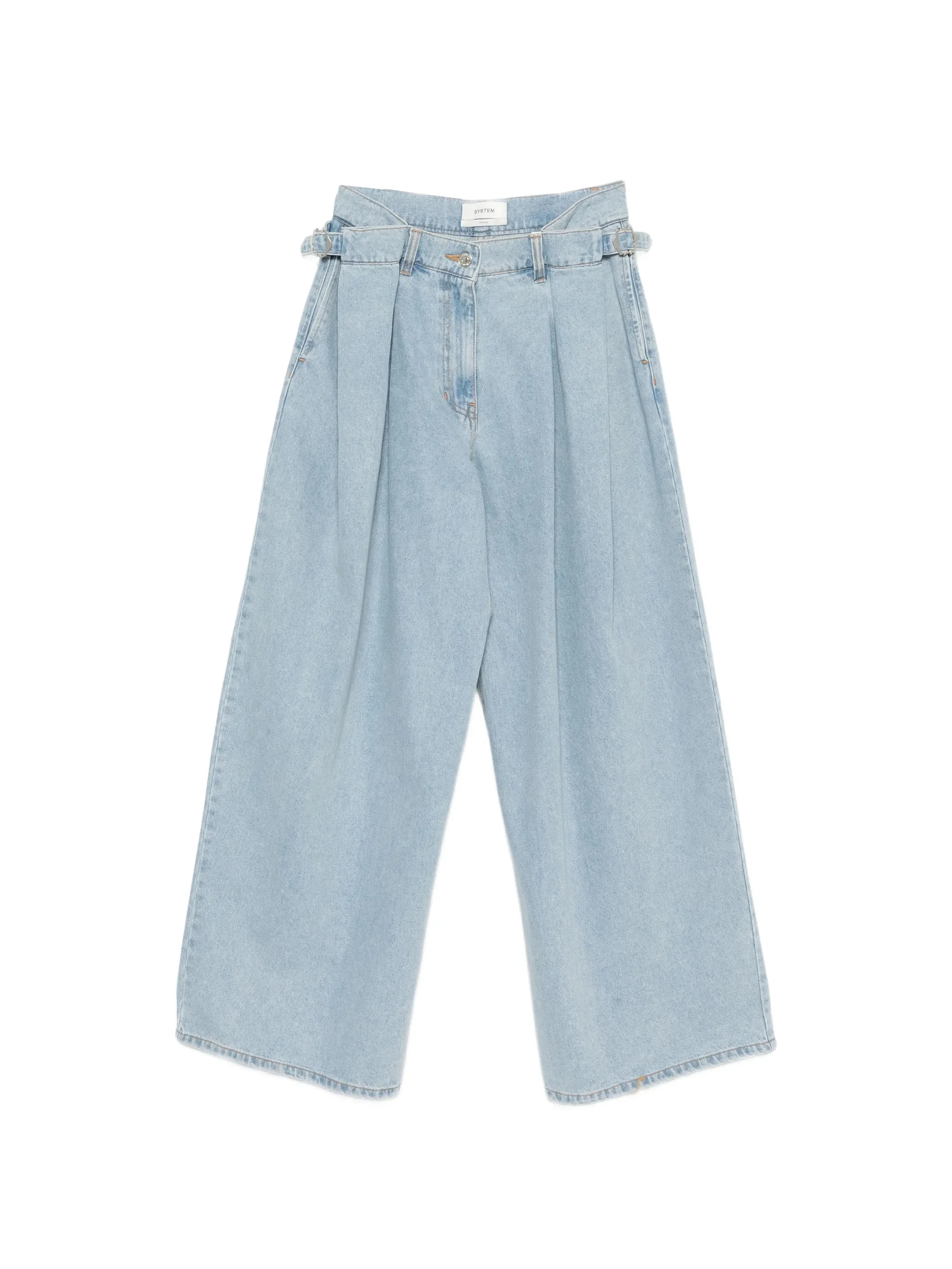 System Pleated Button-fastening Jeans - 1