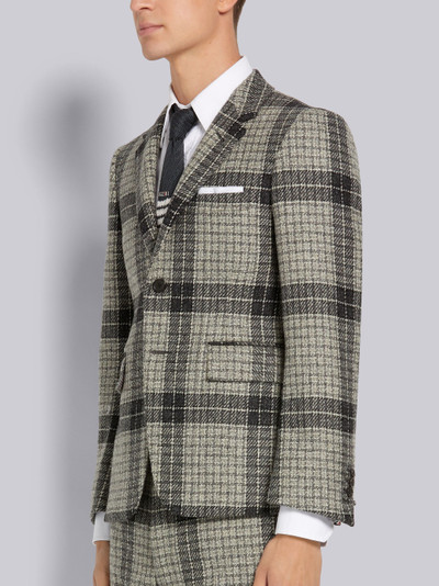 Thom Browne Medium Grey Grid Windowpane Check British Wool Classic Sport Coat outlook