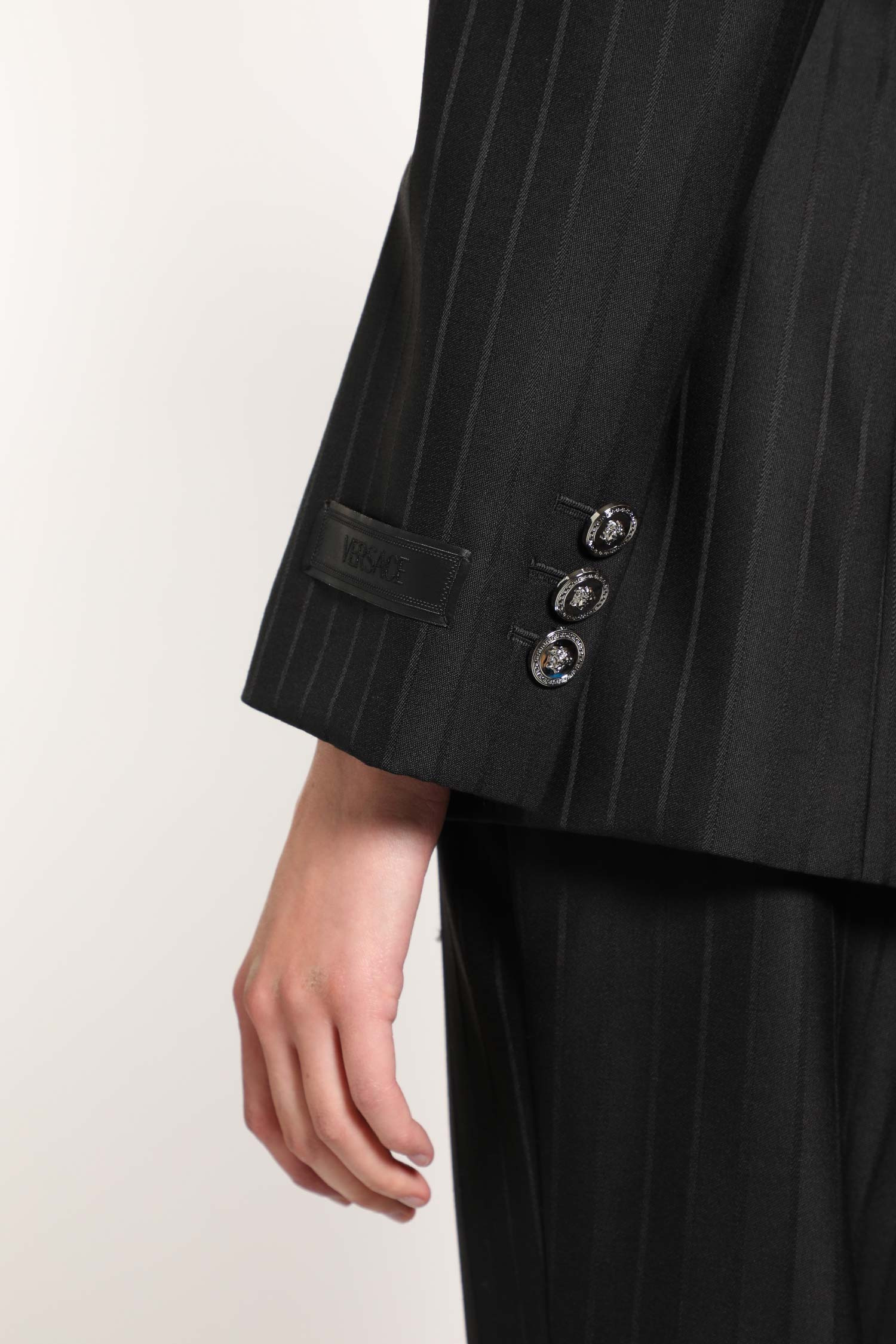 Wool Pinstripe Dv Blazer - 4