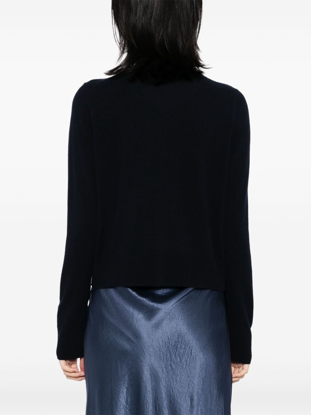 tipped half moon cardigan - 4