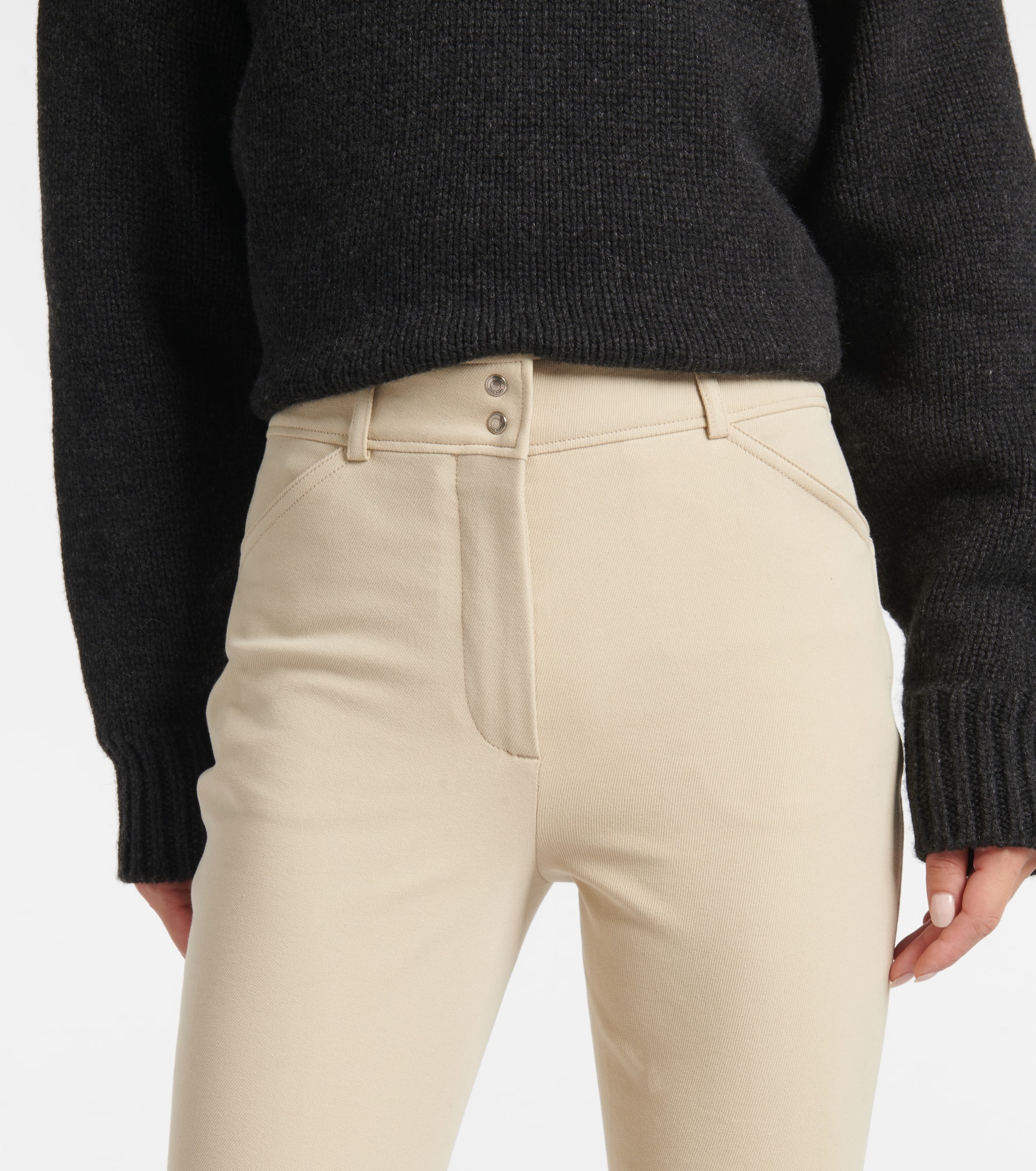 Doris cotton-blend twill slim pants - 4