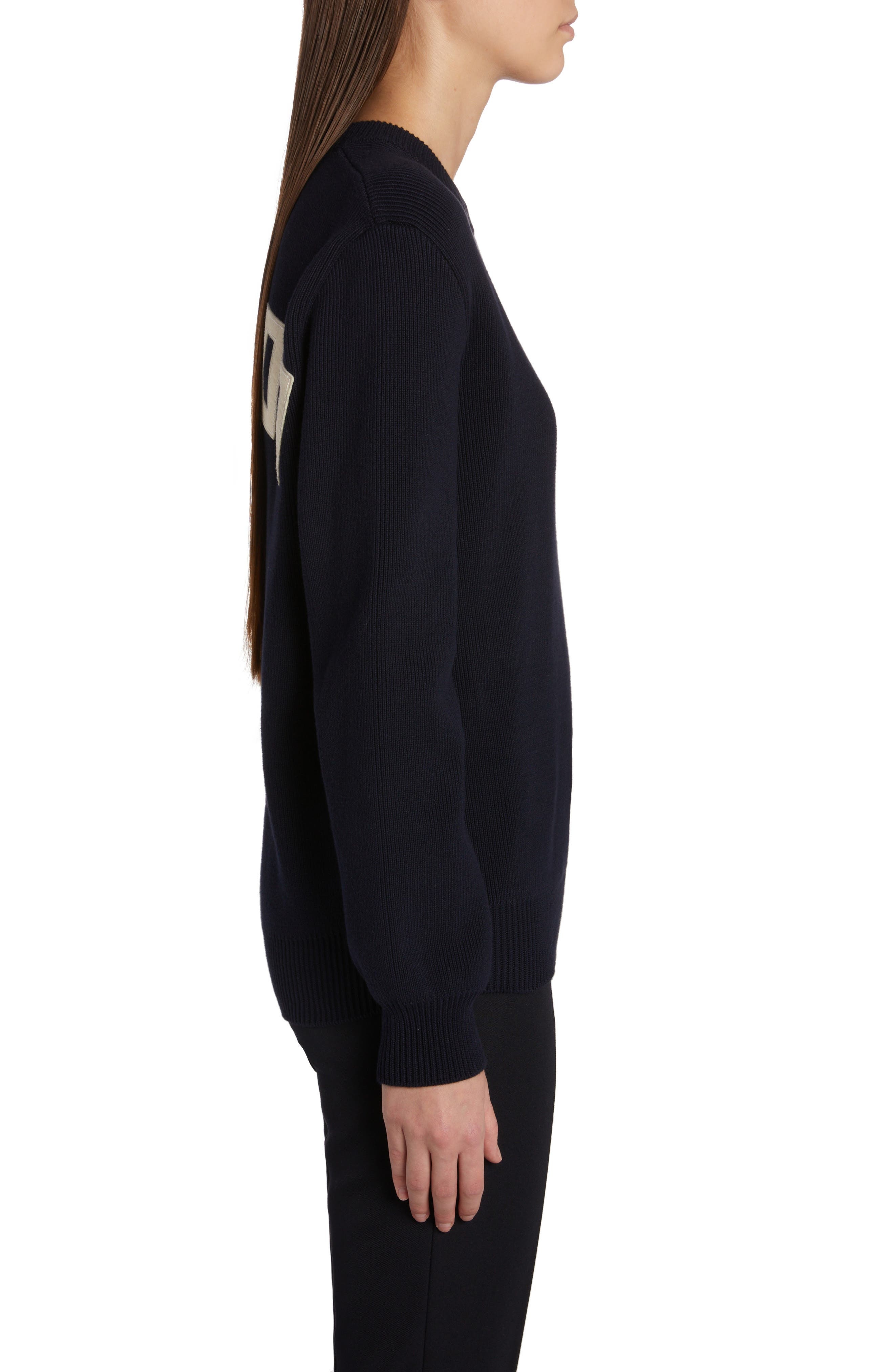 Distressed Cotton Blend Sweater - 3