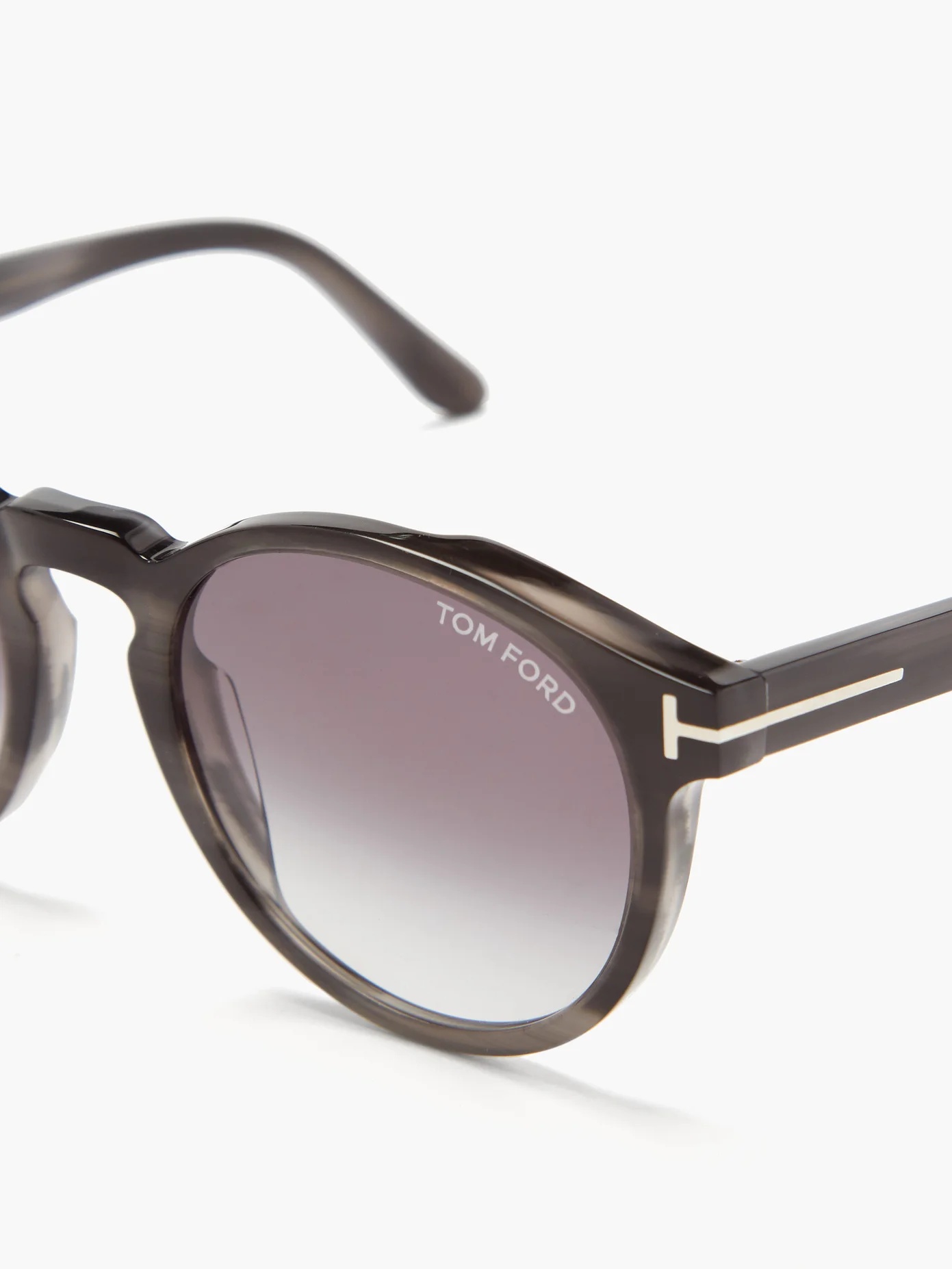 Ian round tortoiseshell-acetate sunglasses - 2