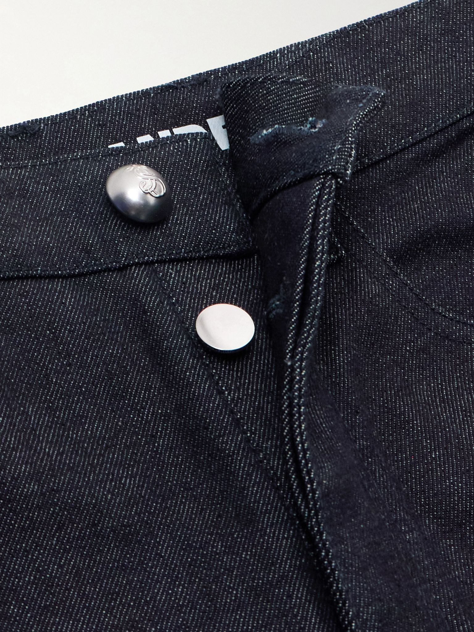 Mid-rise barrel-leg jeans Dark denim - 5