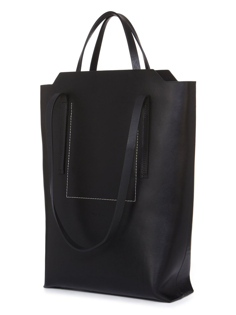 medium logo-debossed leather tote bag 3