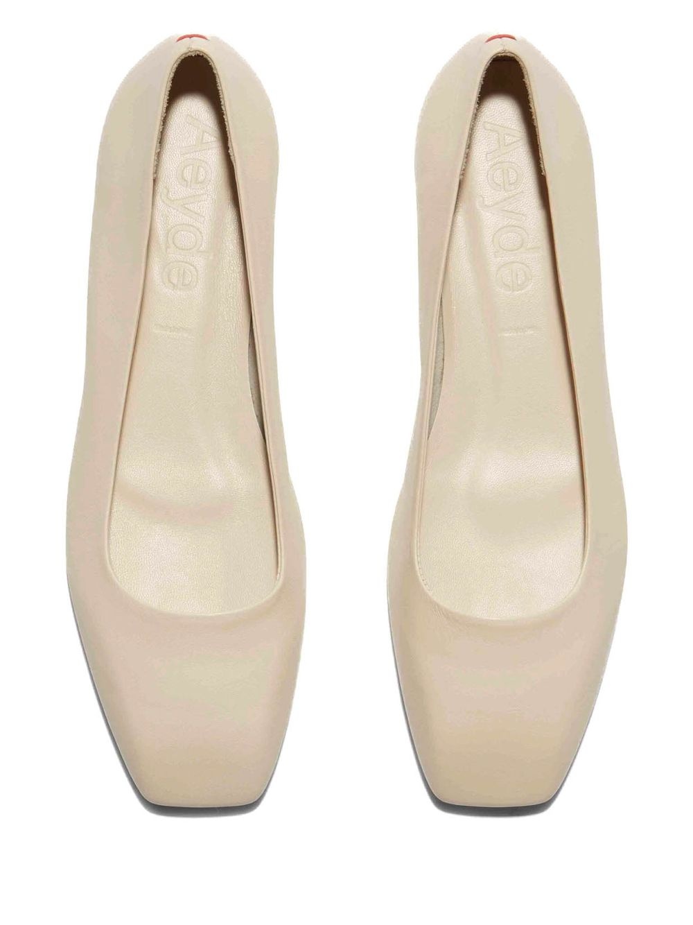 leather ballerina shoes - 3