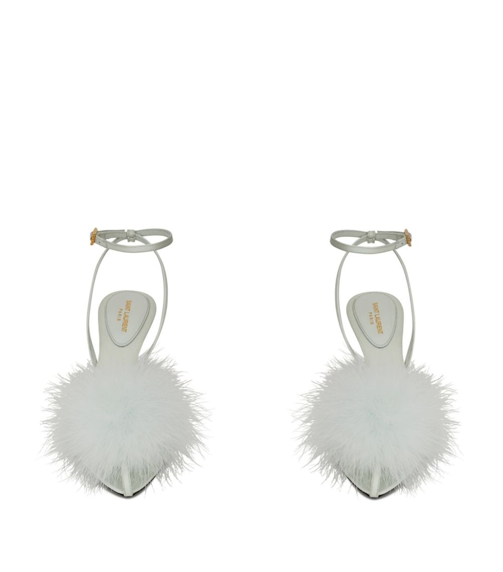 Silk Mae Feathered Sandals 60 - 2