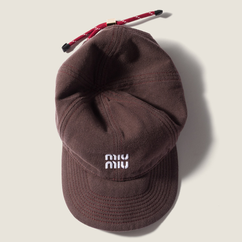 Miu Miu Denim baseball cap outlook