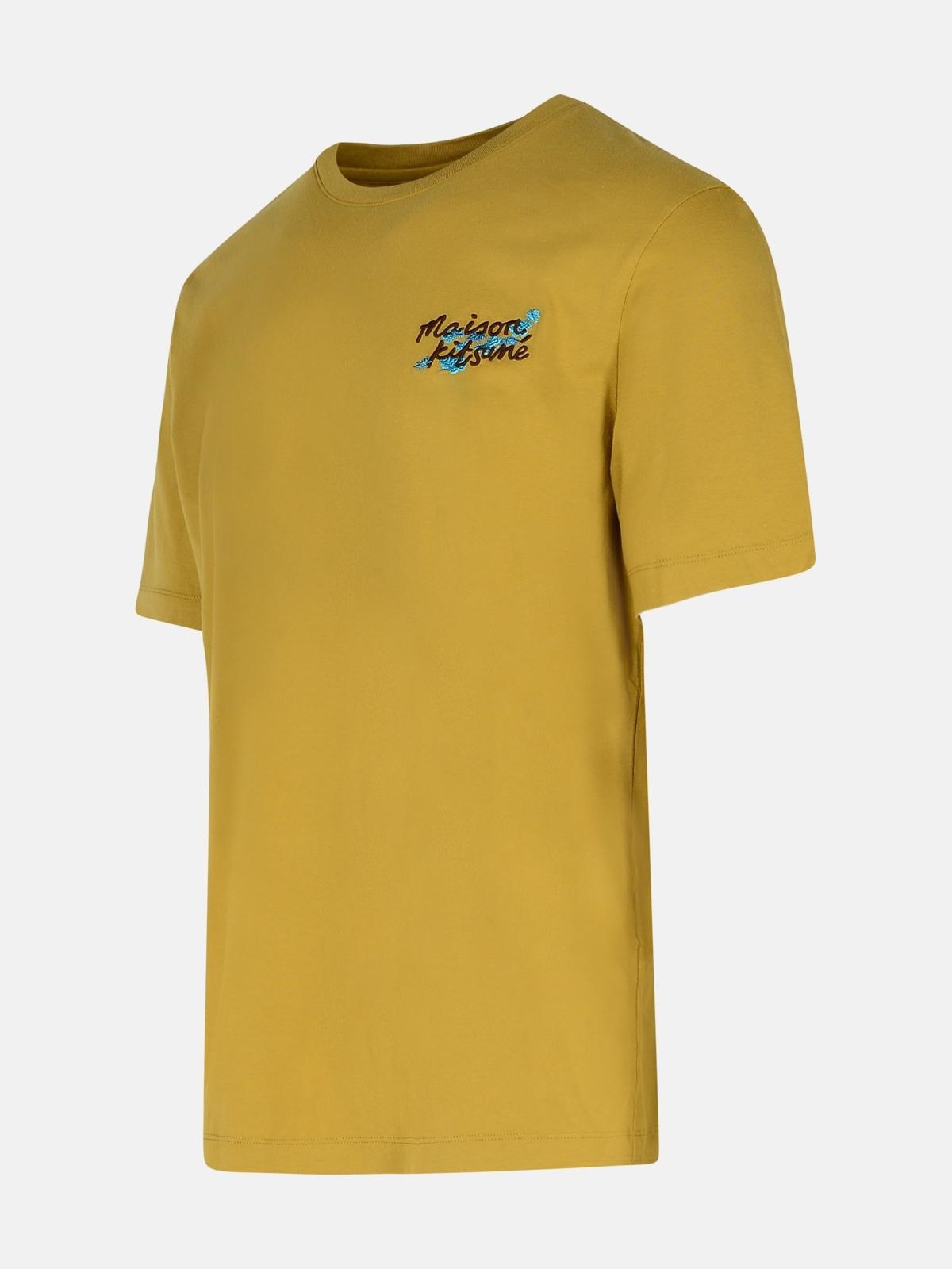'FALLING' BROWN COTTON T-SHIRT - 2
