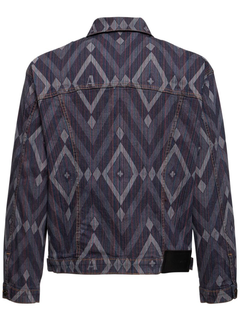 Signature printed denim jacket - 5