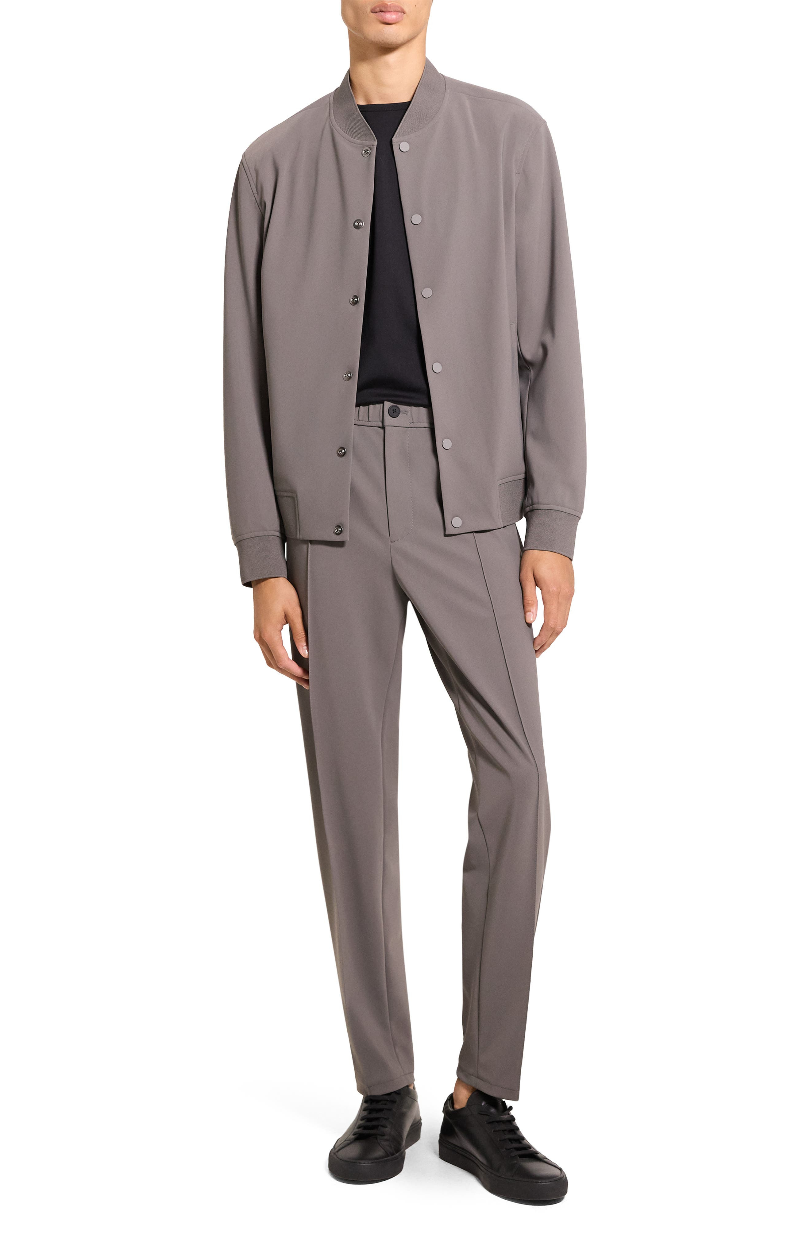 Theory Murphy Precision Bomber Jacket in Carbon - 8