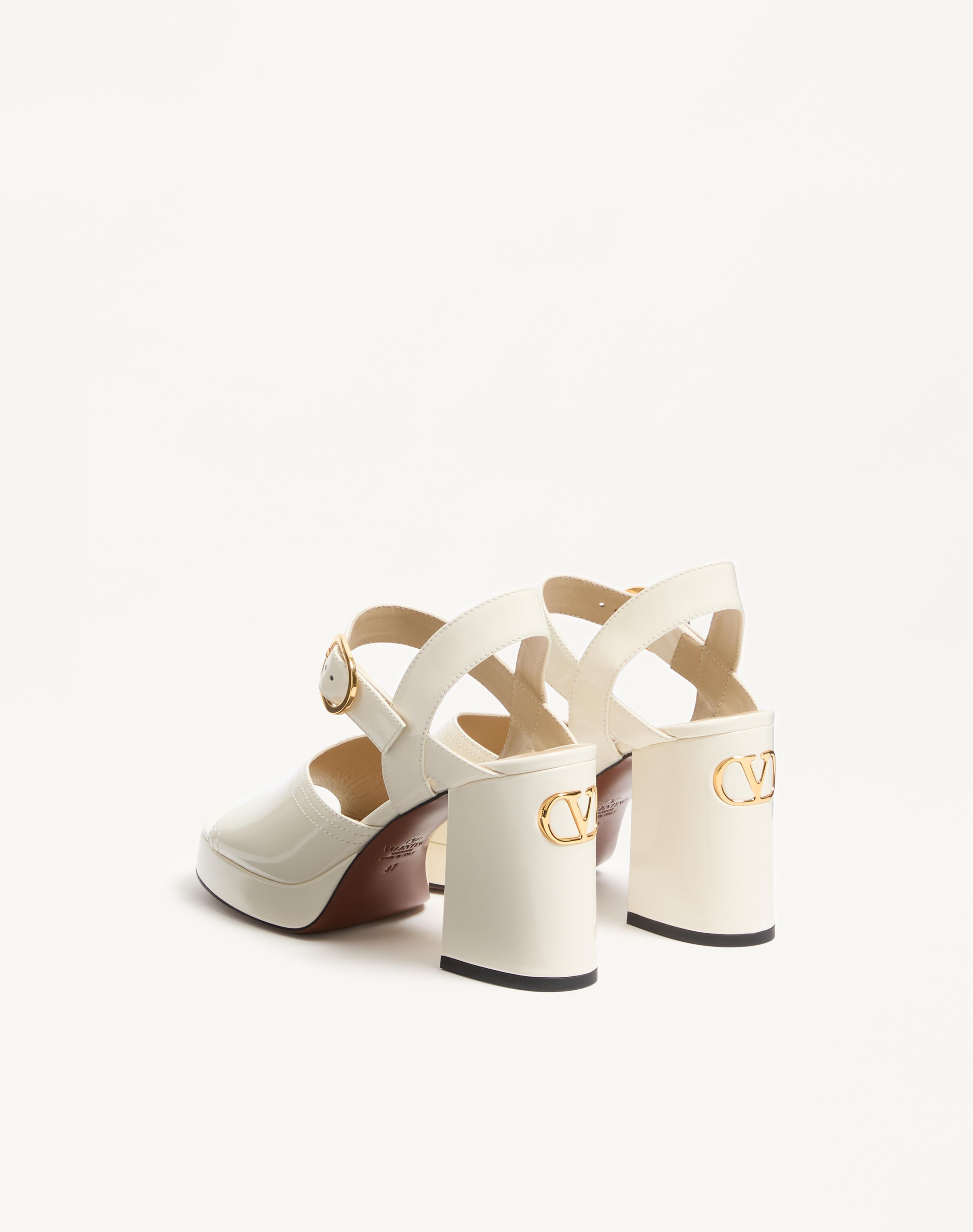 FAWCETTE PLATFORM SANDAL IN POLISHED CALFSKIN 100MM - 5
