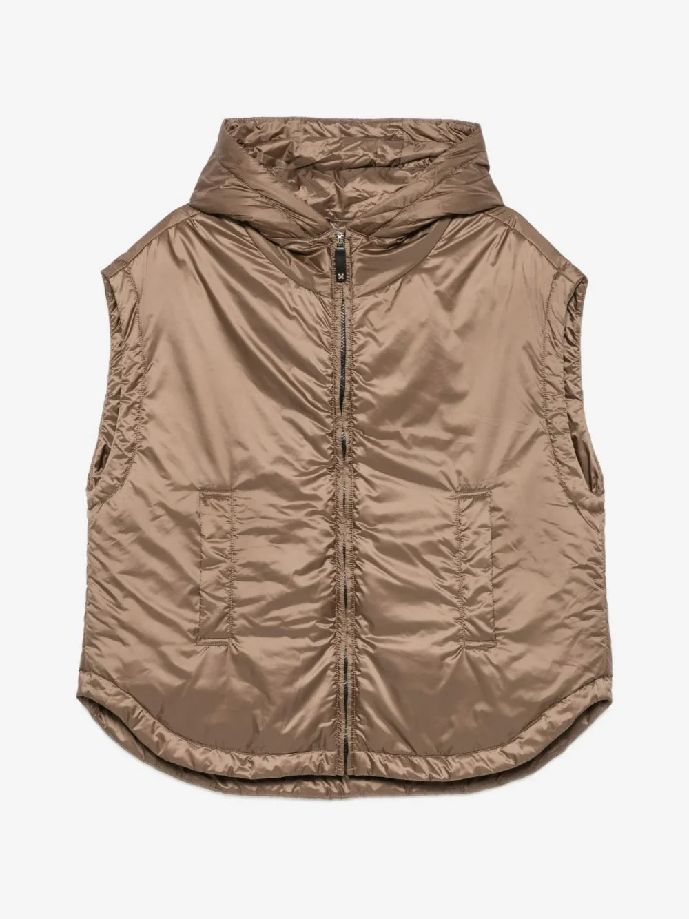 hooded sleeveless jacket - 1