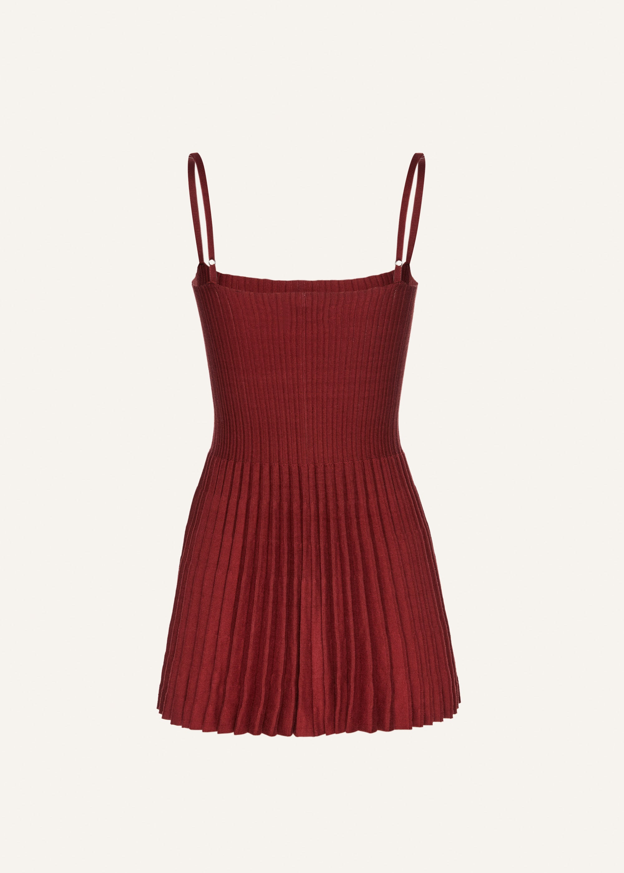 Knit skater tank dress in orange - 2