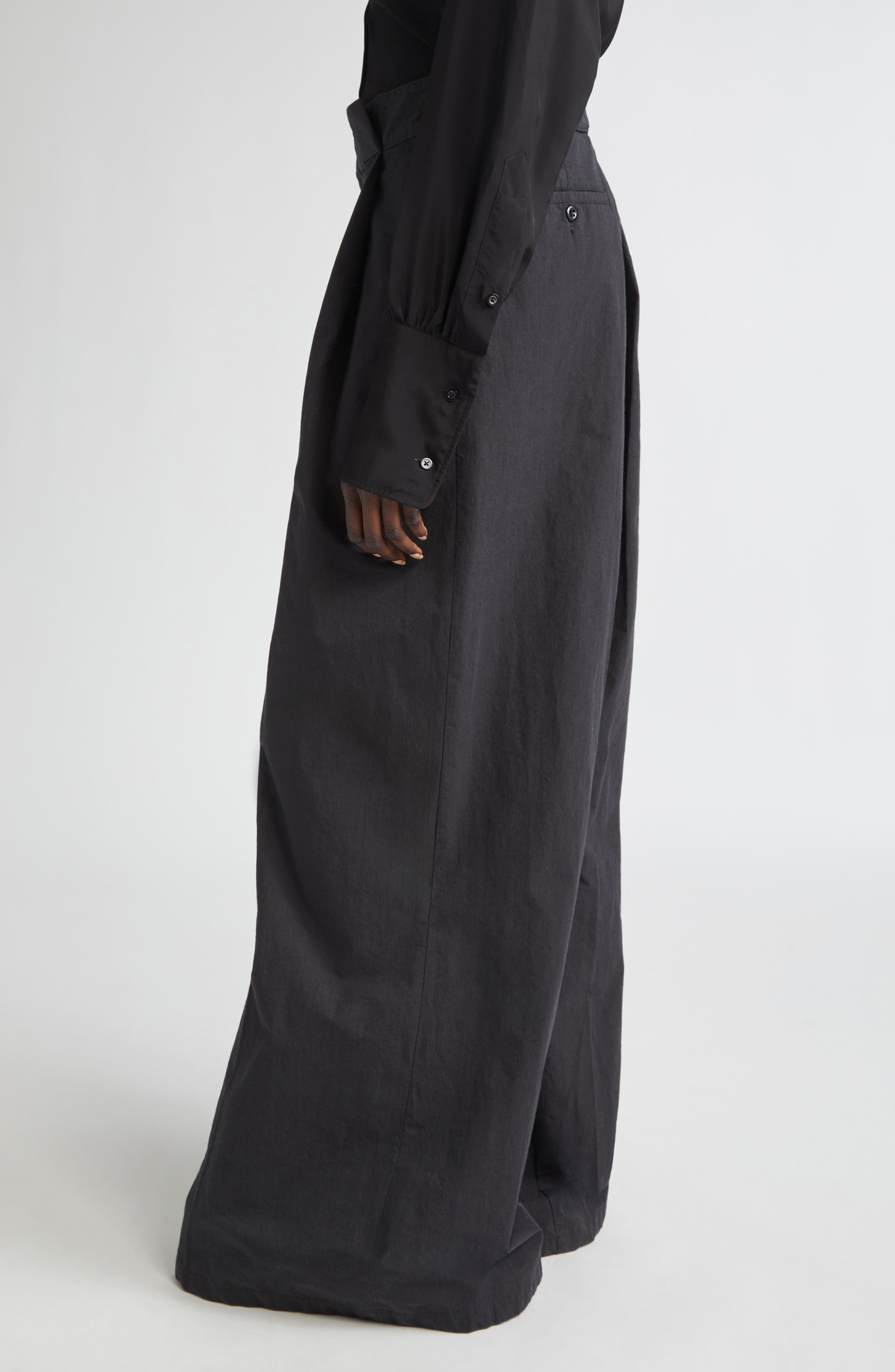 Maison Margiela Pleated Trousers in Black at Nordstrom - 3