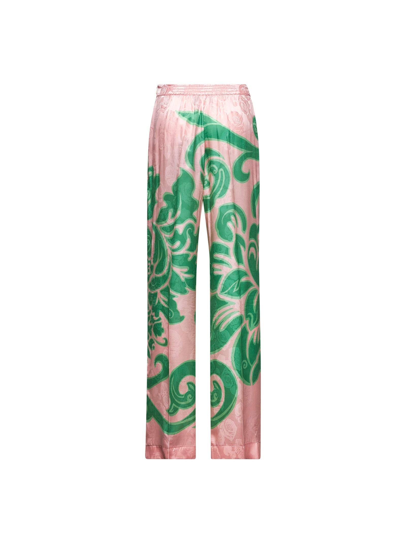 Etro Women Pink Jacquard Printed Palazzo Trousers - 2
