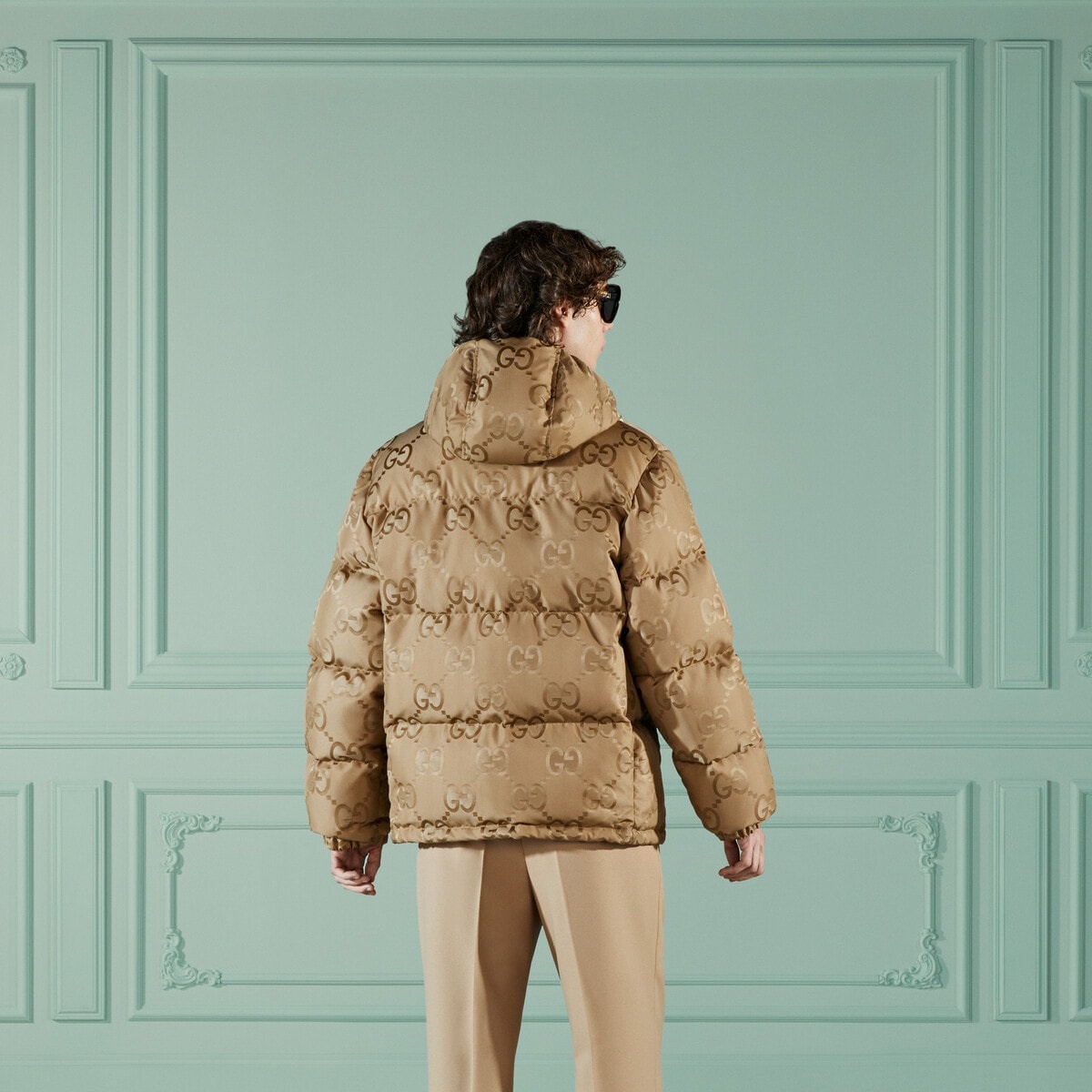 Jumbo GG canvas down jacket - 6
