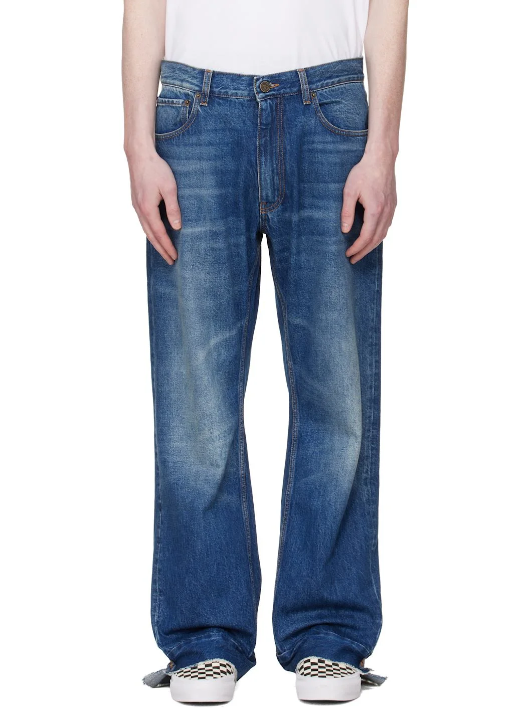 Blue Bootcut Jeans - 1