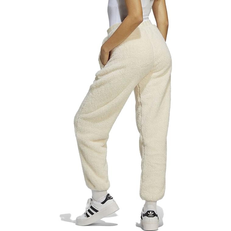 (WMNS) adidas Essentials+ Fluffy Teddy Pants 'Beige' IC2256 - 4