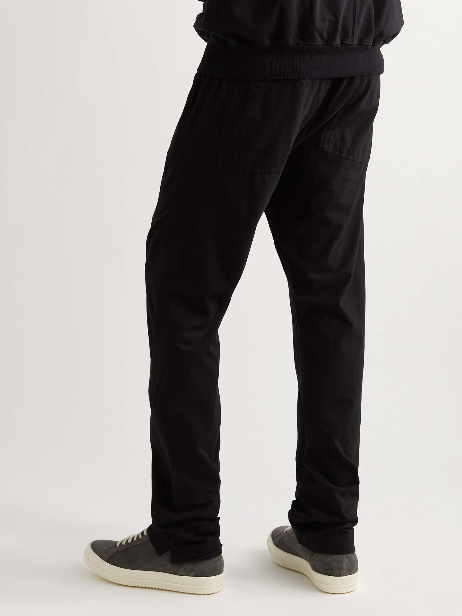 Berlin Slim-Fit Tapered Organic Cotton-Jersey Drawstring Trousers - 4