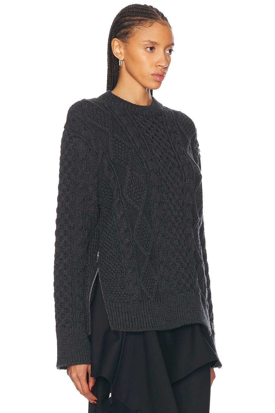 Zipper Oversized Sweater - 3