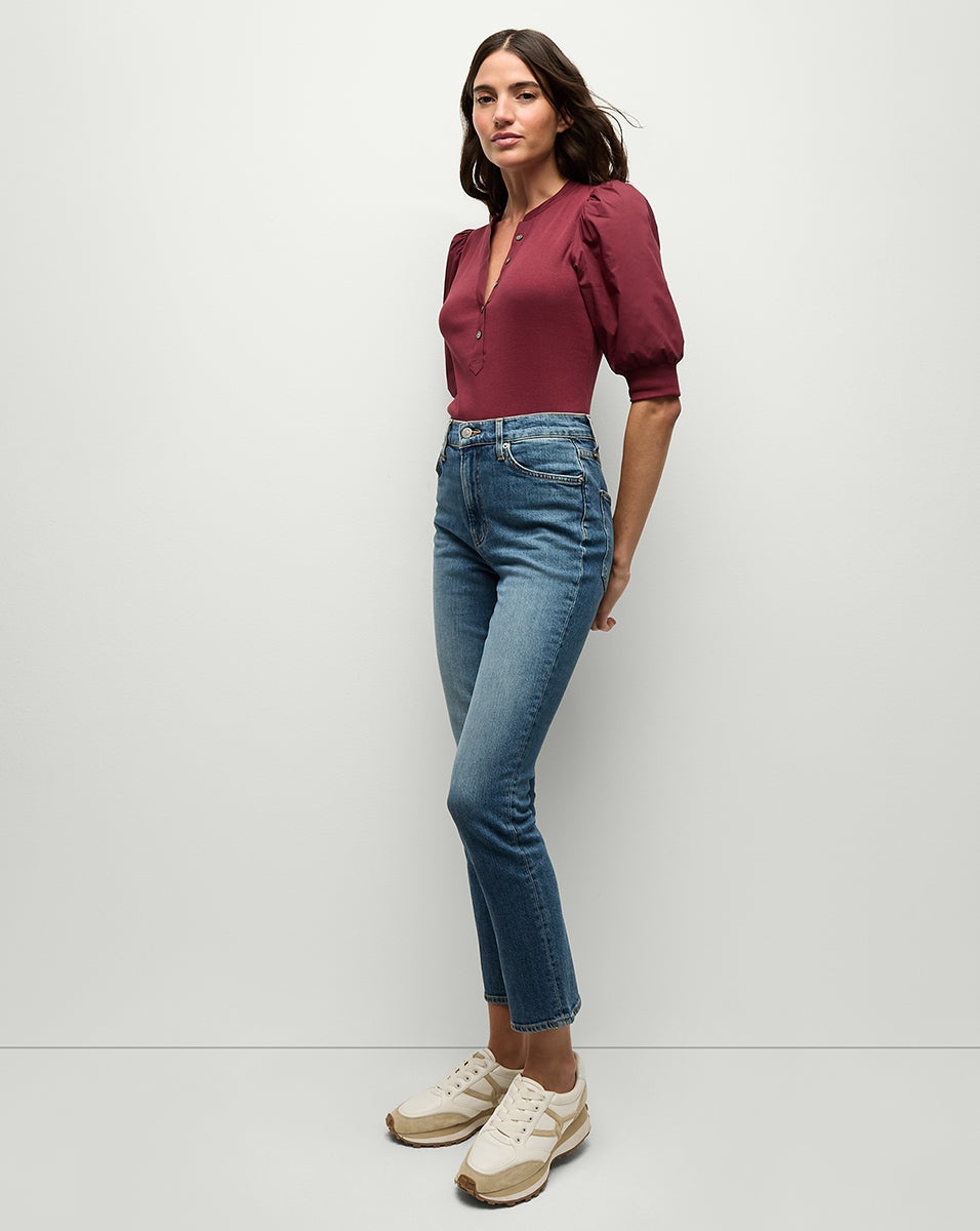 RYLEIGH ANKLE HIGH RISE SLIM STRAIGHT-LEG JEAN - 3